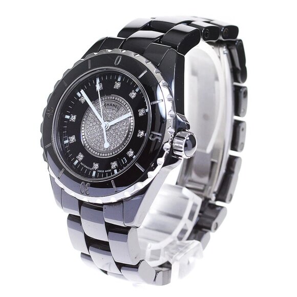 CHANEL J12 H1757 Black ceramic center diamond Automatic Men's Watch_835955 - Picture 1 of 6